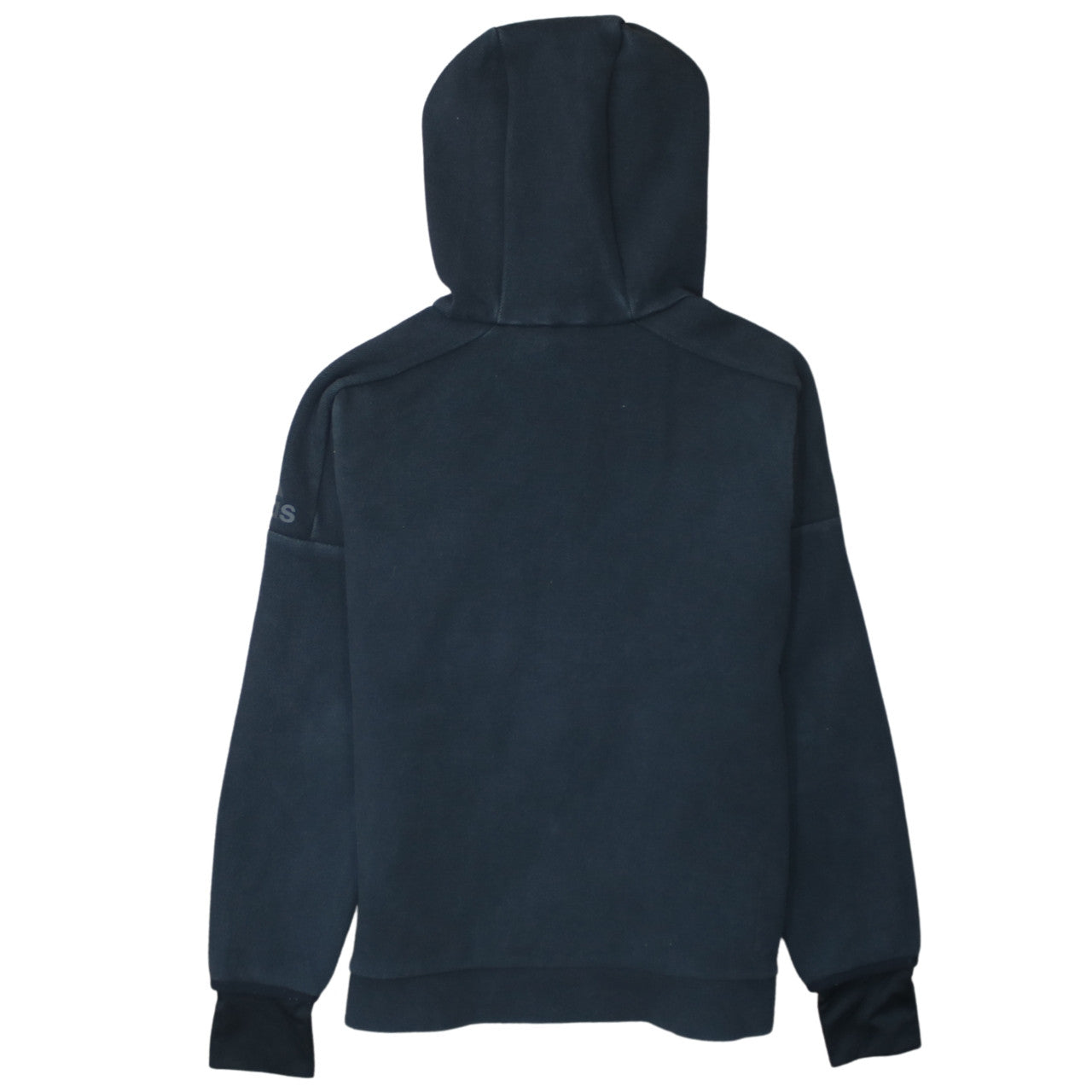 Adidas Boys Black Full Zip Hooded Hoodie Size 11-12 Years Fleece Jacket