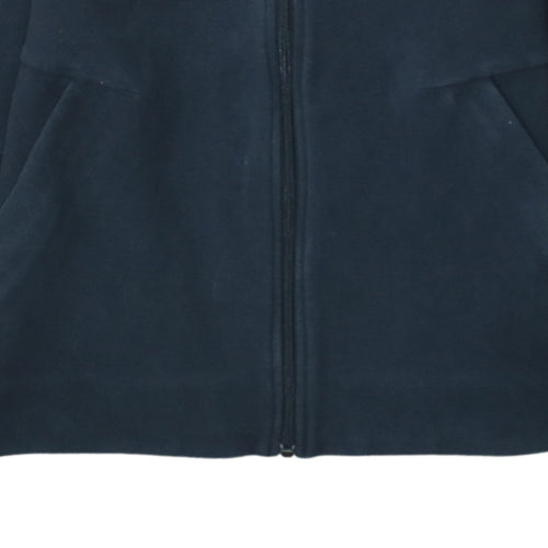 Adidas Boys Black Full Zip Hooded Hoodie Size 11-12 Years Fleece Jacket