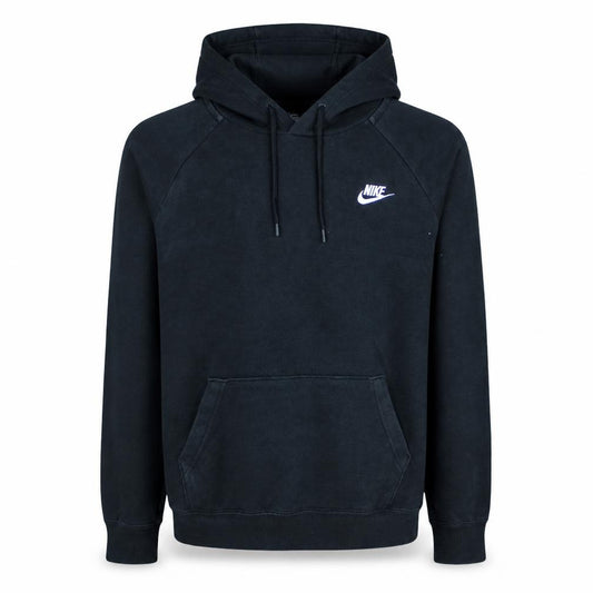 Front view of Nike Men's Black XS Pullover Hoodie Fleece Logo Sportswear