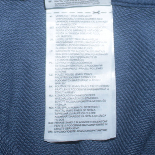 Adidas Men's Blue Pullover Hoodie Small Logo Sportswear