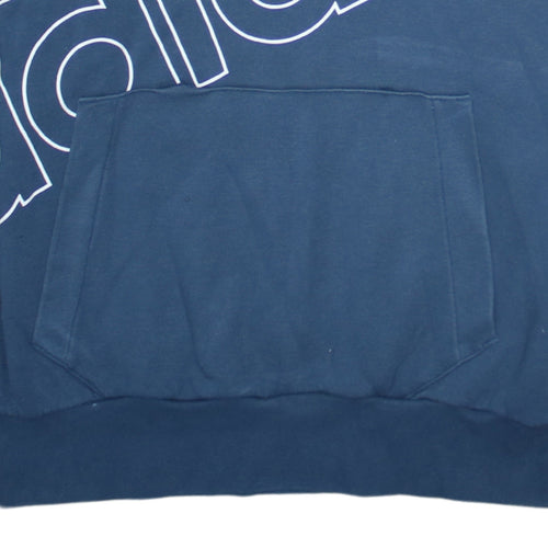 Adidas Men's Blue Pullover Hoodie Small Logo Sportswear