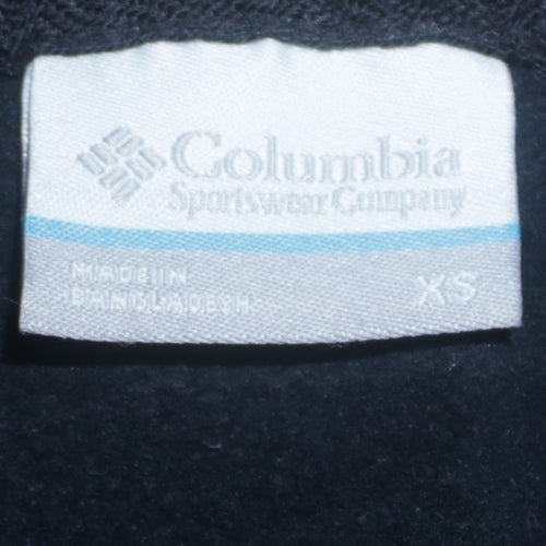 Columbia Men's Black XS Pullover Fleece Hoodie Outdoor Logo