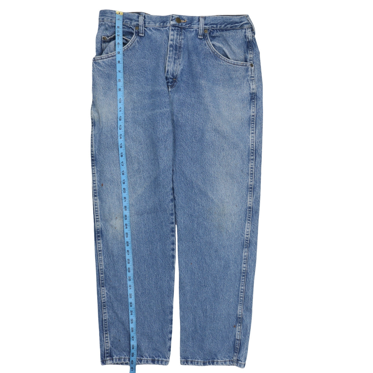 Wrangler Men's Blue 36x30 Regular Straight Fit Denim Jeans