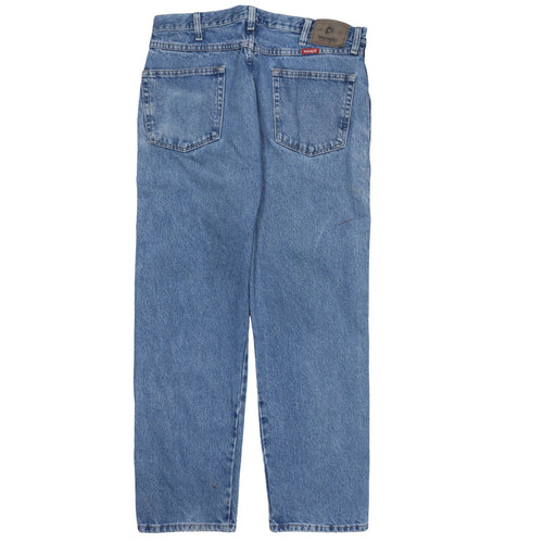 Wrangler Men's Blue 36x30 Regular Straight Fit Denim Jeans