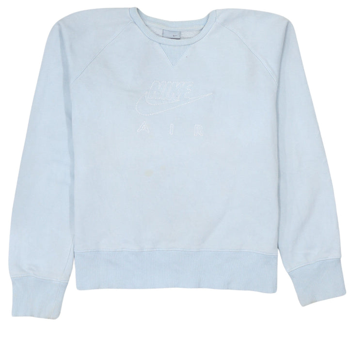 Nike Girls Blue Air Sweatshirt Size 14-15 Years Pullover Crew Neck