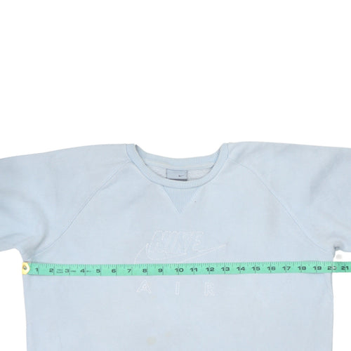 Nike Girls Blue Air Sweatshirt Size 14-15 Years Pullover Crew Neck