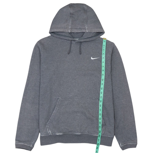 Nike Men's Grey Pullover Hoodie Large Regular Fit Fleece Sweatshirt