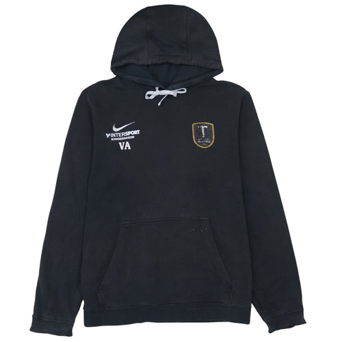 Nike Men's Black Pullover Hoodie Medium Embroidered Sportswear
