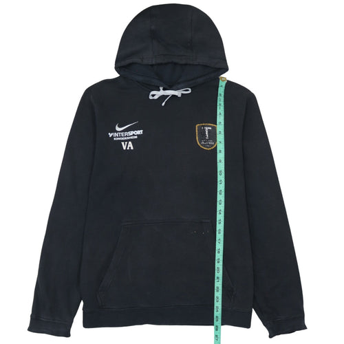 Nike Men's Black Pullover Hoodie Medium Embroidered Sportswear