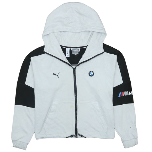 Puma BMW Motorsport Women's White Small Track Jacket Hooded Full Zip