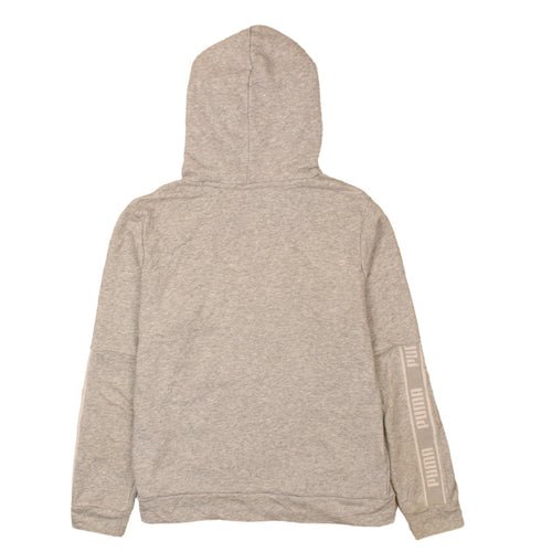 Puma Womens Grey Pullover Hoodie Medium Logo Sweatshirt