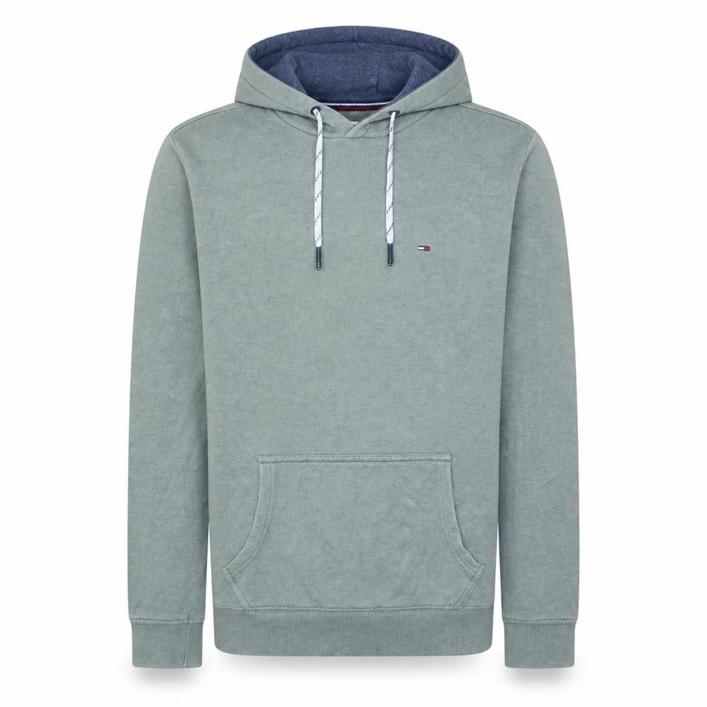 Tommy Hilfiger Denim Men's Green Pullover Hoodie M Cotton Blend