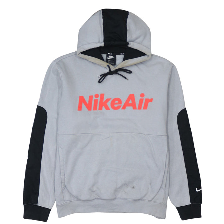 Nike Air Men's Grey & Black Pullover Hoodie XL Cotton Blend