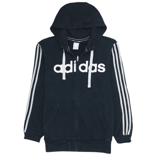 Adidas Men's Black Full Zip Hoodie Small Sports Fleece