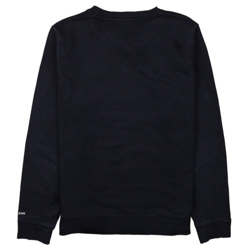 Calvin Klein Jeans Boys Black Graphic Print Pullover Sweatshirt Age 14