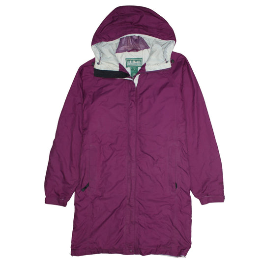 L.L. Bean Women's Purple Gore-Tex Long Waterproof Hooded Coat Size L