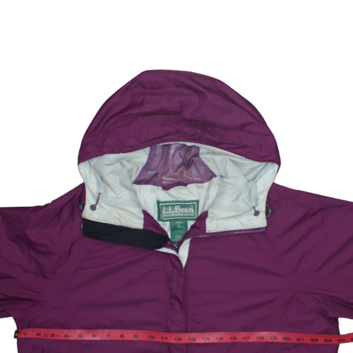 L.L. Bean Women's Purple Gore-Tex Long Waterproof Hooded Coat Size L