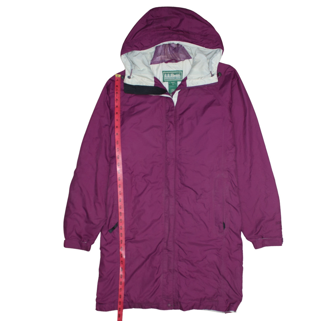 L.L. Bean Women's Purple Gore-Tex Long Waterproof Hooded Coat Size L