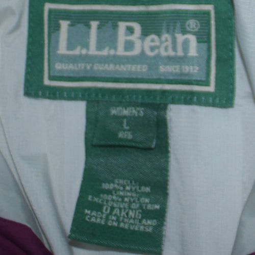 L.L. Bean Women's Purple Gore-Tex Long Waterproof Hooded Coat Size L