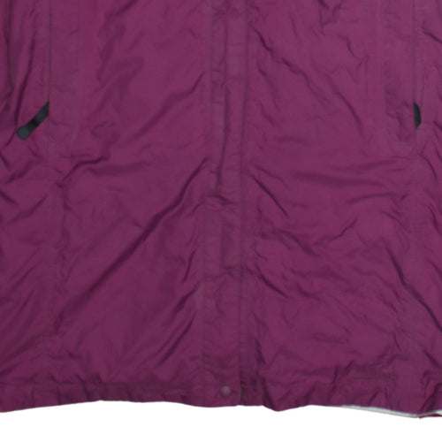 L.L. Bean Women's Purple Gore-Tex Long Waterproof Hooded Coat Size L