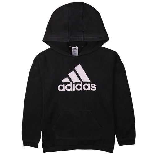 Adidas Womens Black Pullover Hoodie Small Hooded Sweatshirt Casual