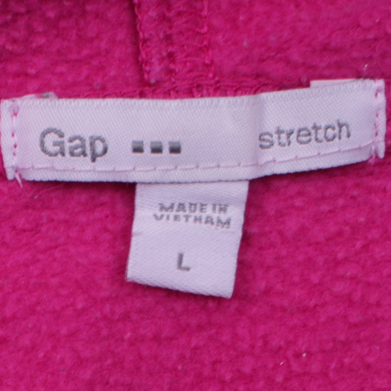 GAP Women Fuchsia Pink Pullover Hoodie L Logo Cotton Casual