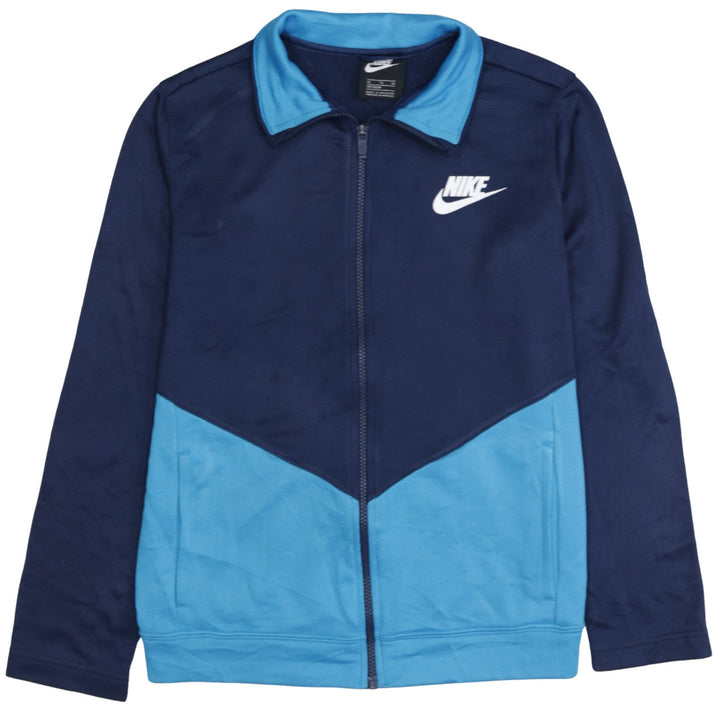 Nike Boys Blue Full Zip Colourblock Sweatshirt XL 158cm