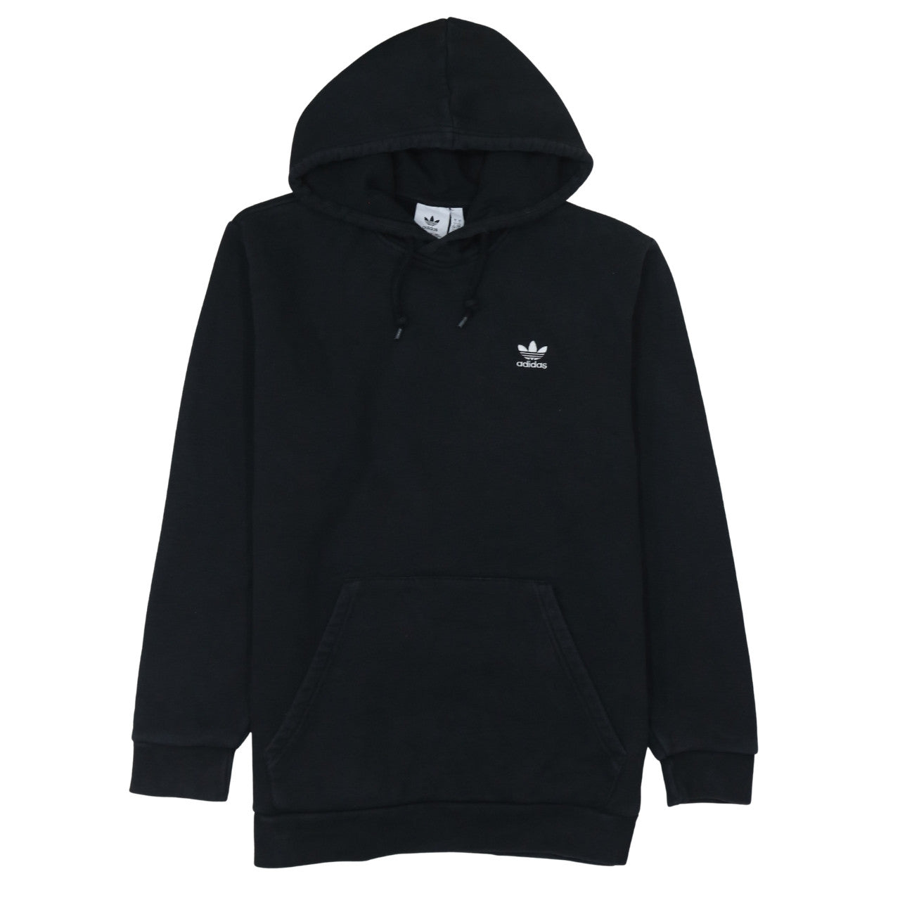 adidas Mens Black L Pullover Hoodie Logo Fleece Sweatshirt