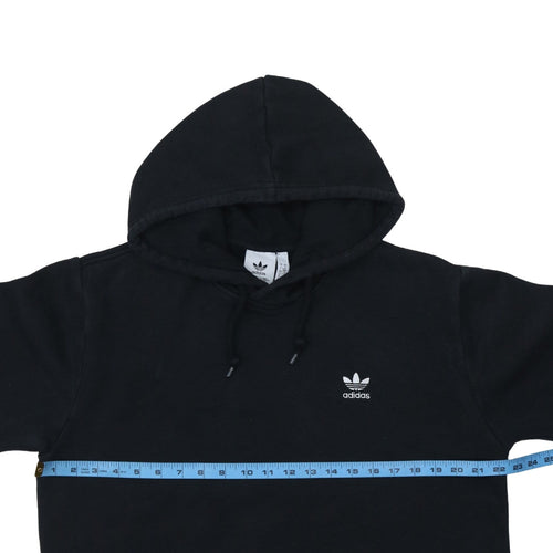 adidas Mens Black L Pullover Hoodie Logo Fleece Sweatshirt