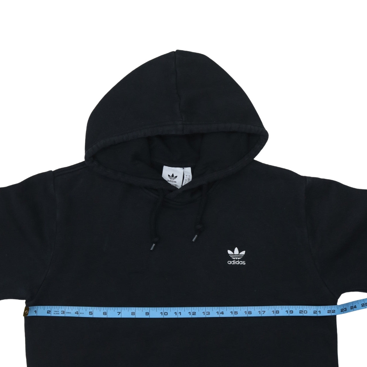 adidas Mens Black L Pullover Hoodie Logo Fleece Sweatshirt