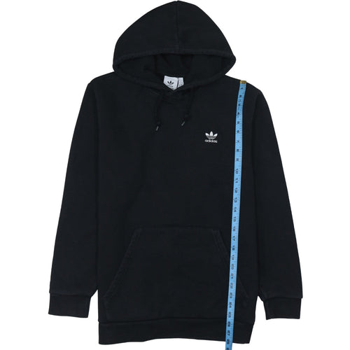 adidas Mens Black L Pullover Hoodie Logo Fleece Sweatshirt