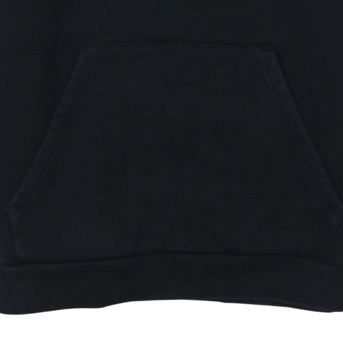 adidas Mens Black L Pullover Hoodie Logo Fleece Sweatshirt