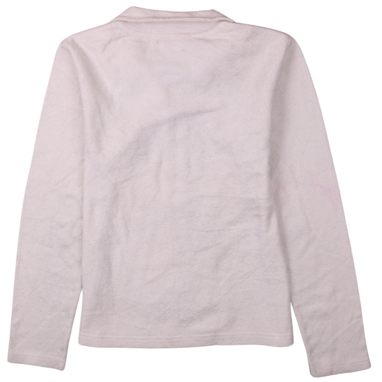 Kappa Women White Fleece Full Zip Sweatshirt Large Casual