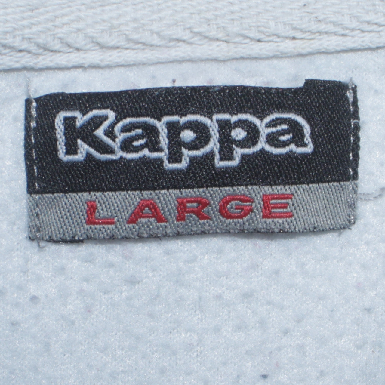 Kappa Women White Fleece Full Zip Sweatshirt Large Casual