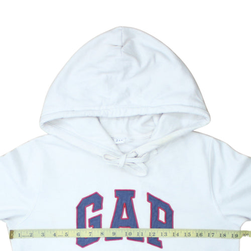 GAP Women White Pullover Hoodie Small Cotton Blend Casual