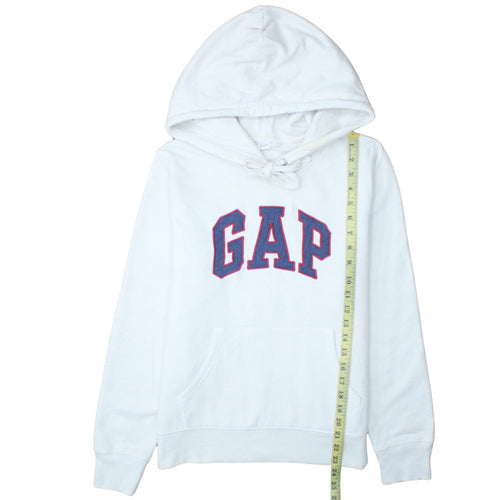 GAP Women White Pullover Hoodie Small Cotton Blend Casual