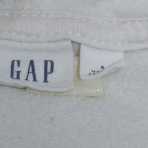 GAP Women White Pullover Hoodie Small Cotton Blend Casual