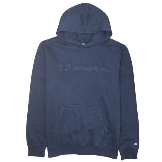Champion Men's Blue XL Pullover Hoodie with Logo