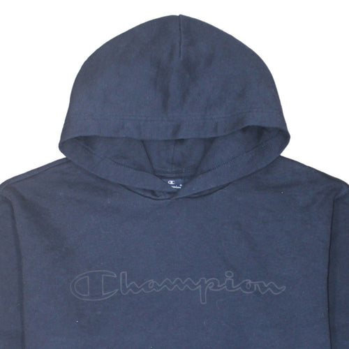 Champion Men's Blue XL Pullover Hoodie with Logo