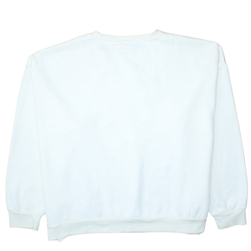 Disney Women White Dumbo Crew Neck Pullover Sweatshirt 2XL
