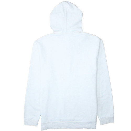 GAP Women White Pullover Hoodie L Cotton Blend Logo Casual