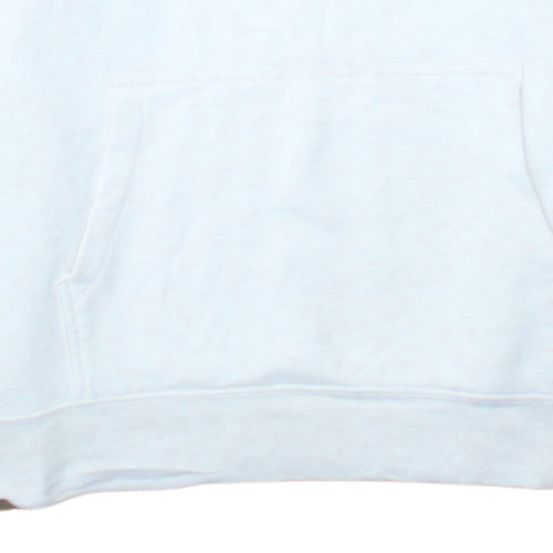 GAP Women White Pullover Hoodie L Cotton Blend Logo Casual