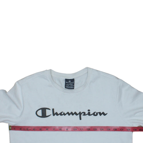 Champion Boys White Pullover Crew Neck Fleece Sweatshirt 13-14 Years
