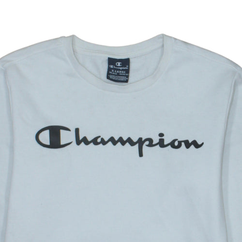 Champion Boys White Pullover Crew Neck Fleece Sweatshirt 13-14 Years