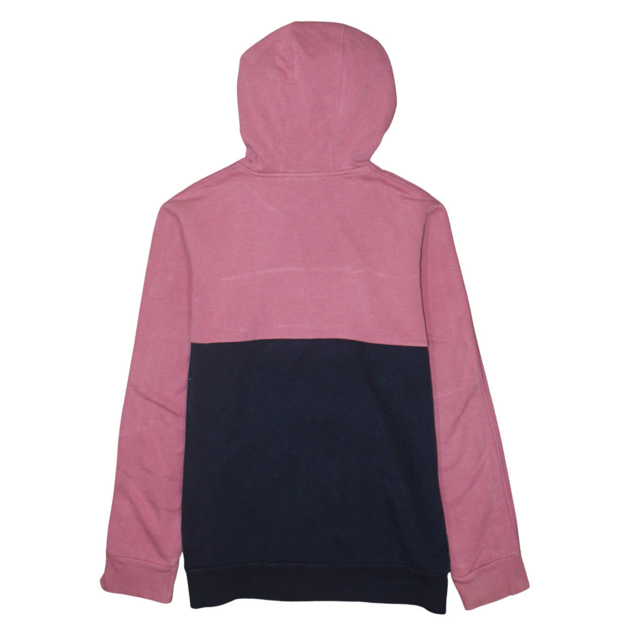 Adidas Womens Pink & Navy Pullover Hoodie L 16-18 Logo Sweatshirt
