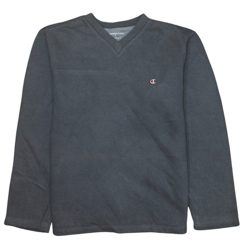 Champion Men's Black V-Neck Pullover Sweatshirt Size S