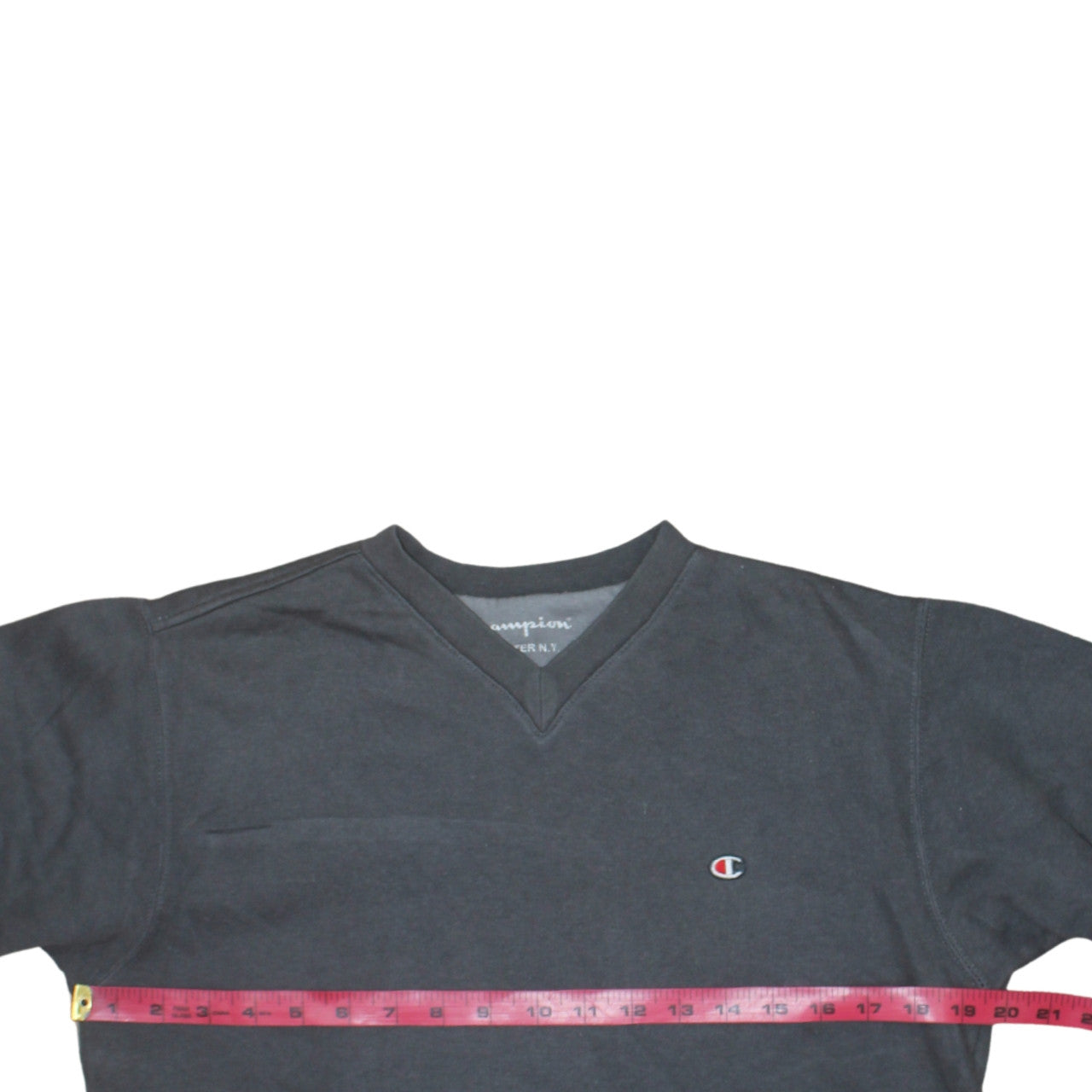 Champion Men's Black V-Neck Pullover Sweatshirt Size S
