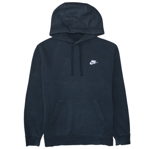 Nike Men's Black Pullover Hoodie Medium Fleece Logo Sportswear