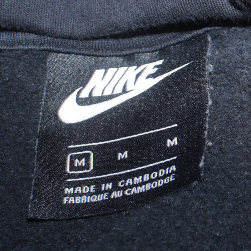 Nike Men's Black Pullover Hoodie Medium Fleece Logo Sportswear