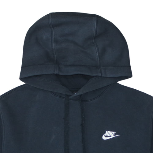 Nike Men's Black Pullover Hoodie Medium Fleece Logo Sportswear